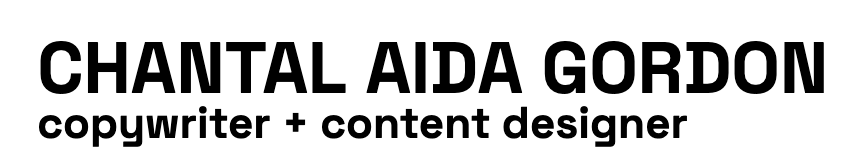 chantal aida gordon copywriter and ux writer